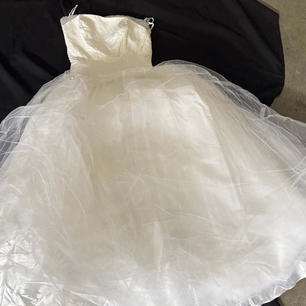 Mori Lee Wedding Gown Style 9033 White Tulle Ball Gown Size 5/6